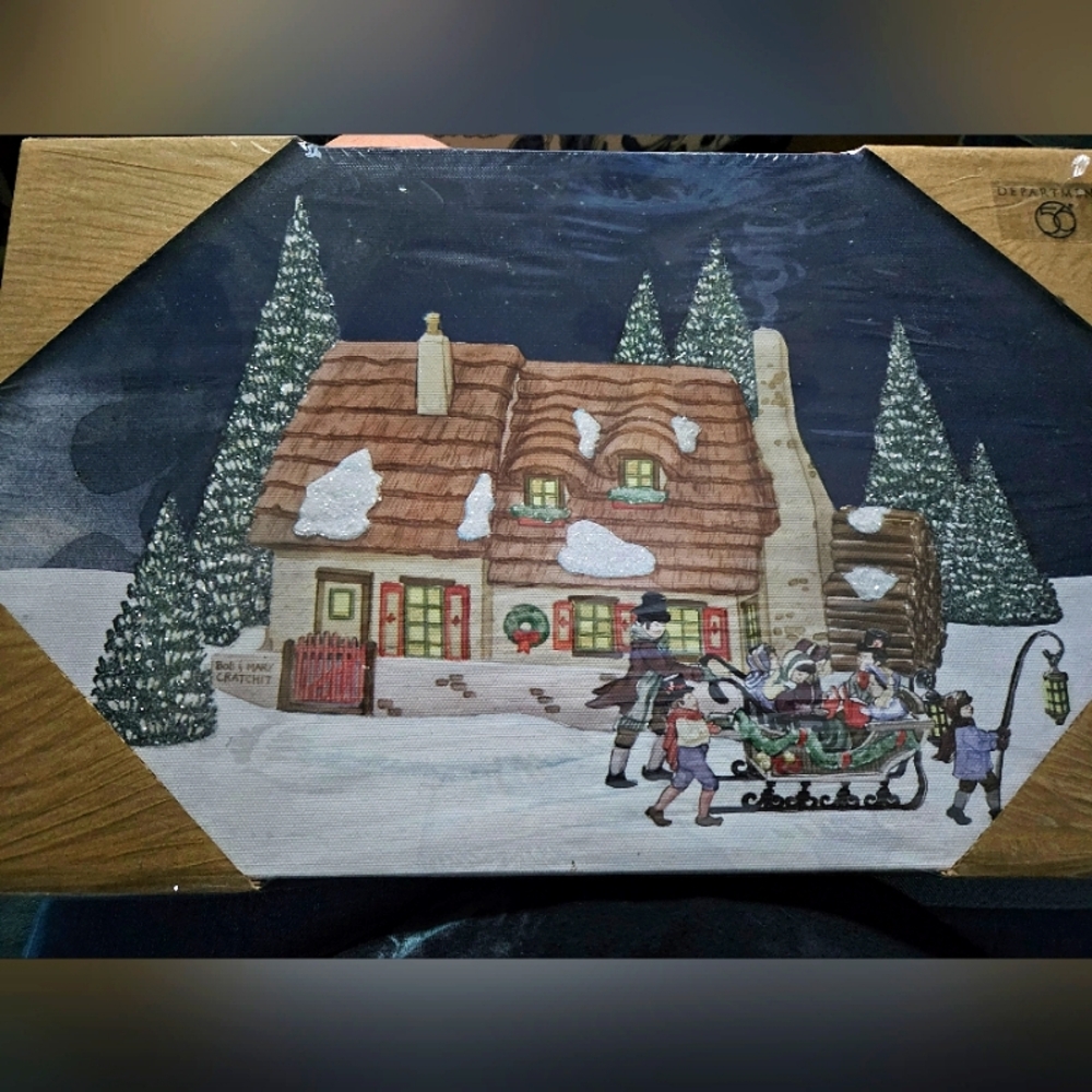 DEPT 56 FAMILY Home lit canvas